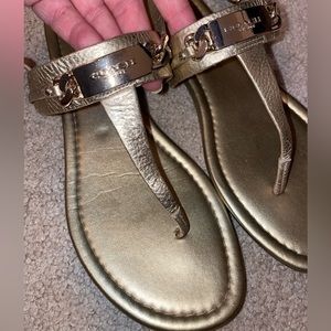 Coach Women’s Gold Sandals Size 7.5